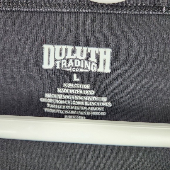 Duluth Trading Company Women's Size Large Black Short Sleeve Tee Shirt Cotton - Picture 5 of 5